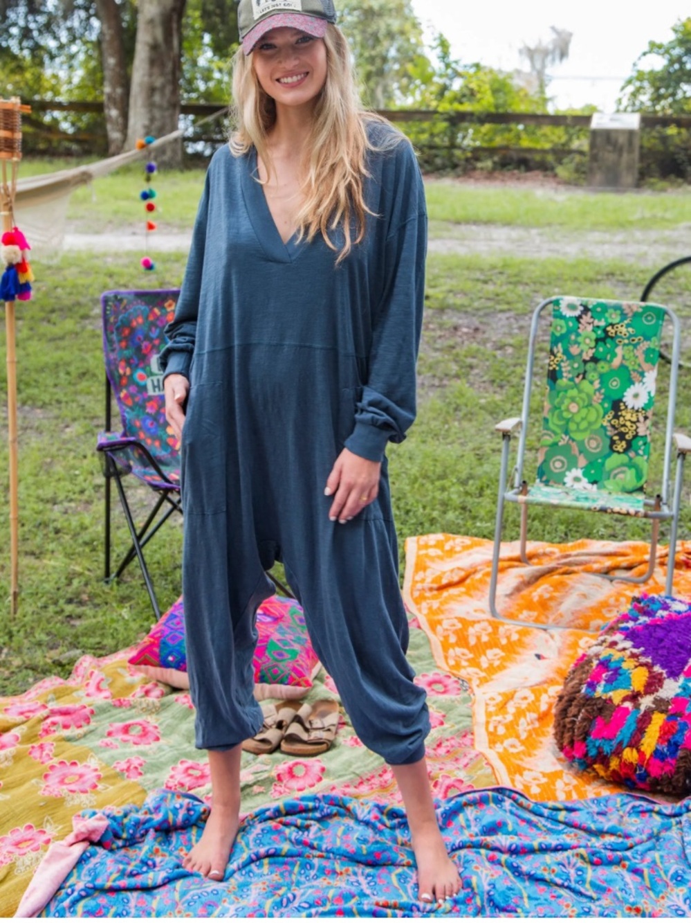 Natural Life Johnny Oversized 100% Cotton Jumpsuit - Picture 1 of 4